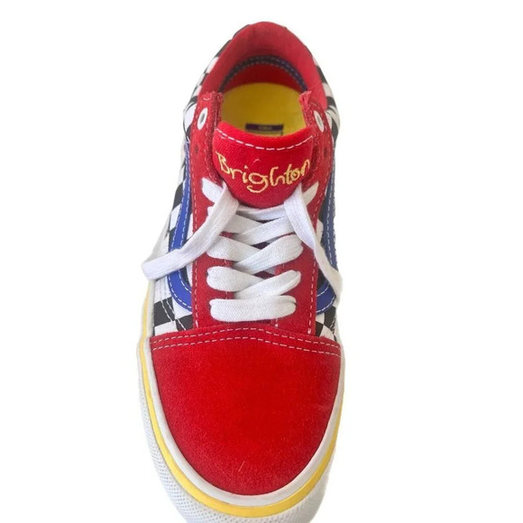 VANS Old Skool Pro x Brighton Zeuner Red Checker Blue Men’s Size 6 Women 8.5-9 - Picture 2 of 12
